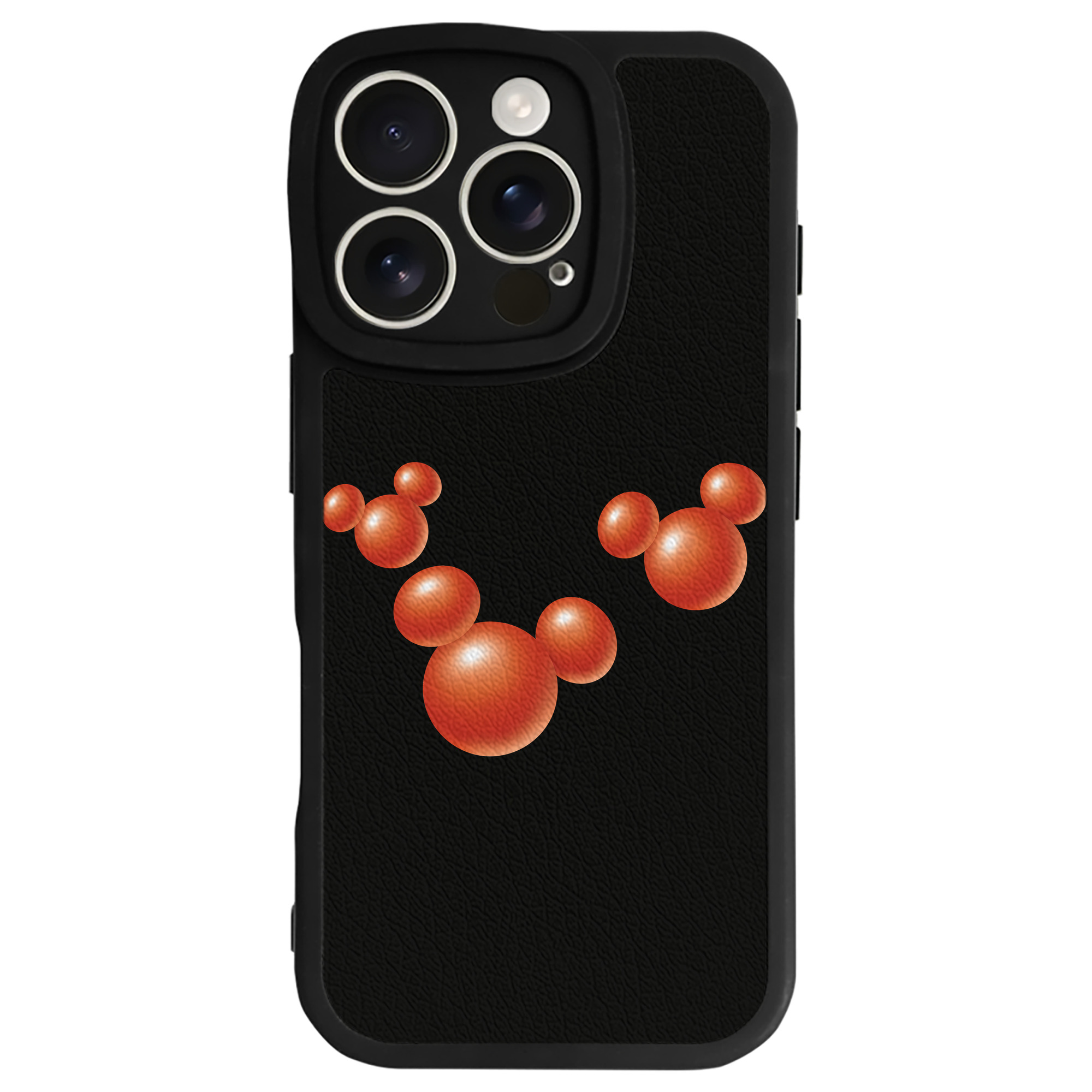 （画像用） ミッキーマウス Mickey Mouse 【iPhone 16シリーズ対応】シリコンスマホケース（レザー調） 材質：シリコン